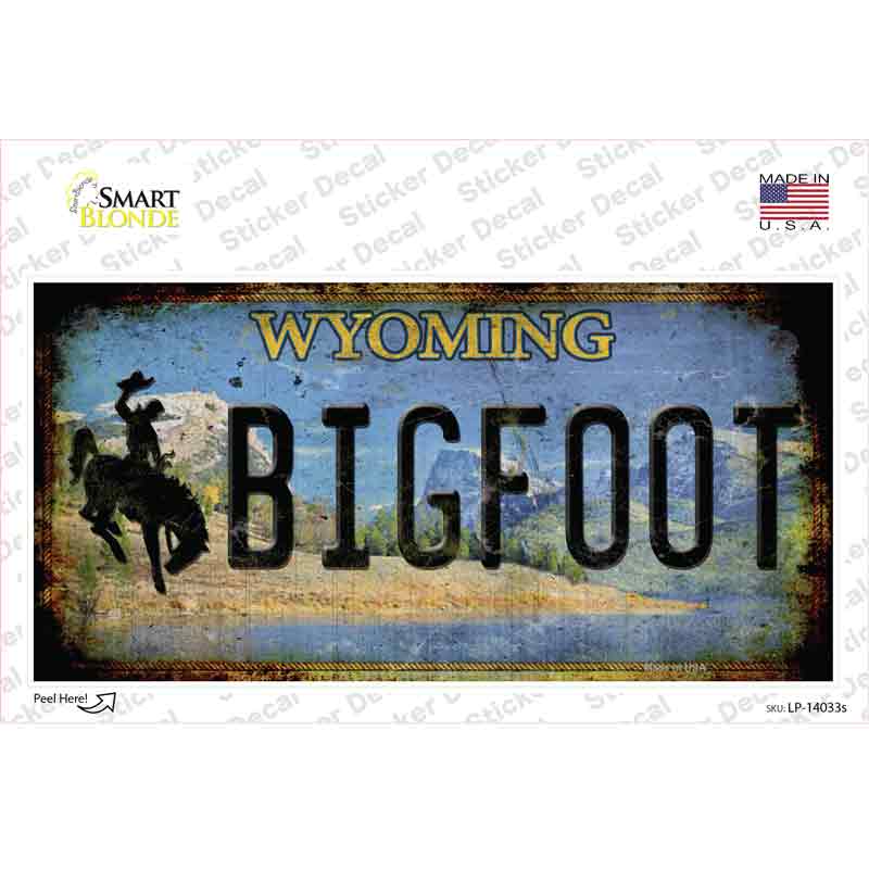Bigfoot Wyoming Novelty Sticker Decal