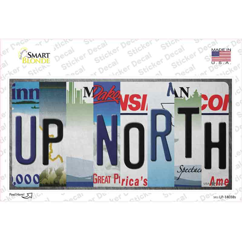 Up North Strip Art Novelty Sticker Decal