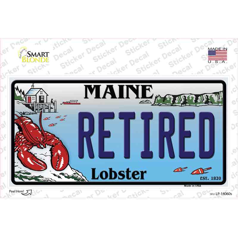 Retired Maine Lobster Novelty Sticker Decal