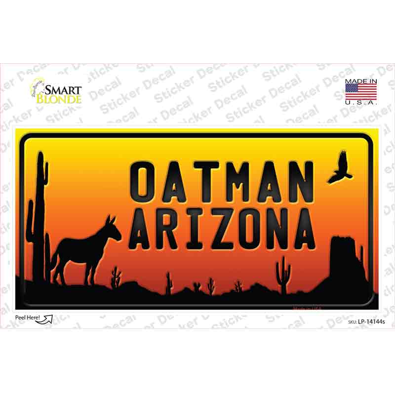 Oatman Arizona Scenic Background Novelty Sticker Decal