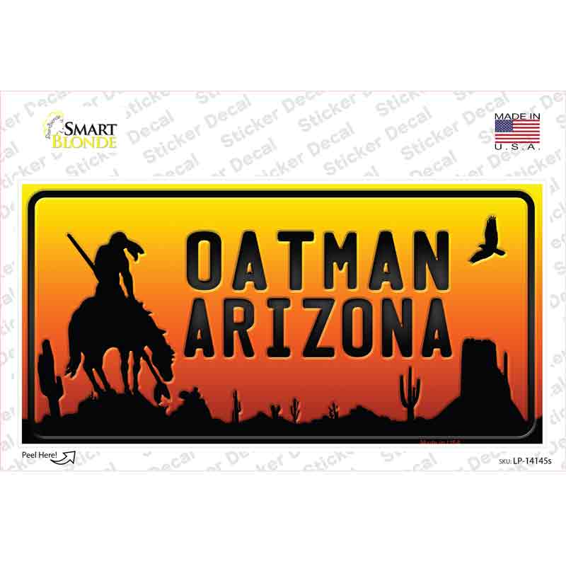 Oatman End Of Trail Arizona Scenic Background Novelty Sticker Decal