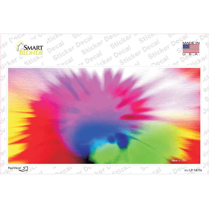 Pink Tie-Dye Novelty Sticker Decal