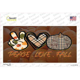 Peace Love Fall Novelty Sticker Decal