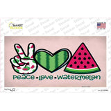 Peace Love Watermelon Novelty Sticker Decal
