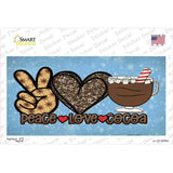 Peace Love Cocoa Novelty Sticker Decal