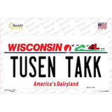 Tusen Takk Wisconsin Novelty Sticker Decal