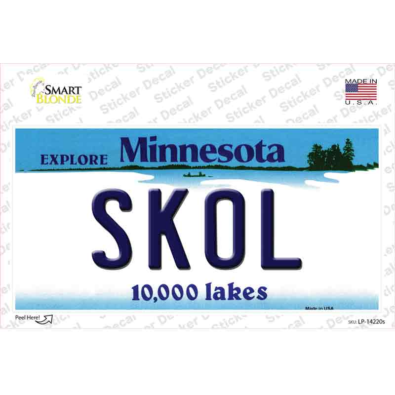Skol Minnesota Novelty Sticker Decal