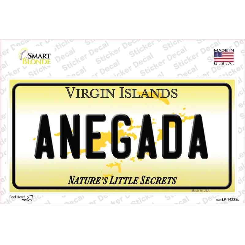 Virgin Islands Anegada Novelty Sticker Decal