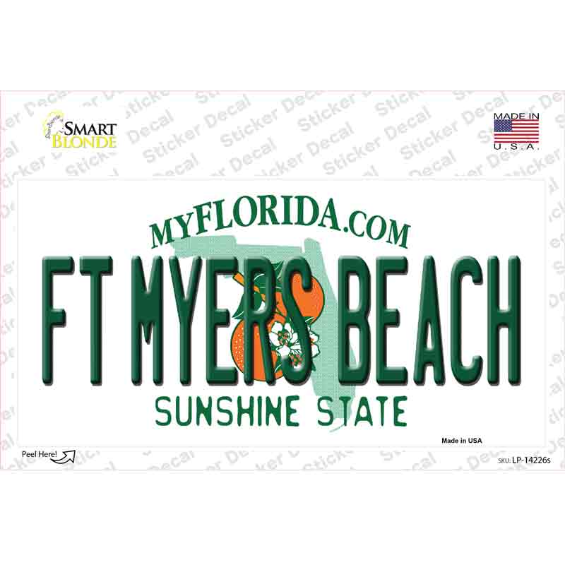 Florida FT Myers Beach Novelty Sticker Decal
