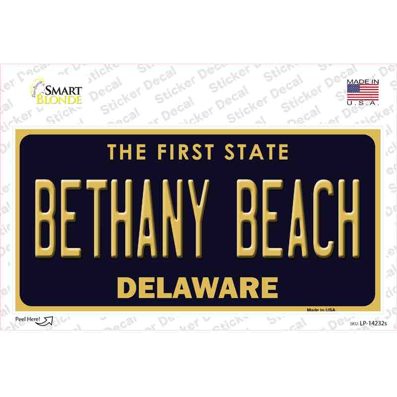 Bethany Beach Delaware Novelty Sticker Decal
