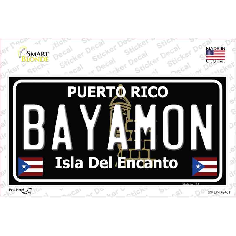 Bayamon Puerto Rico Black Novelty Sticker Decal