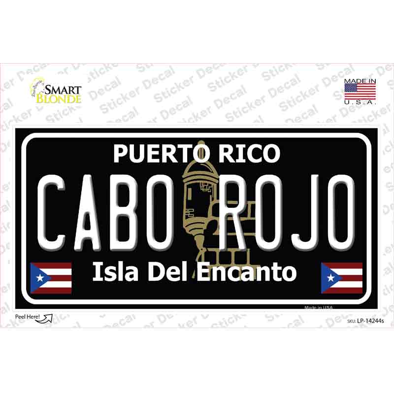 Cabo Rojo Puerto Rico Black Novelty Sticker Decal