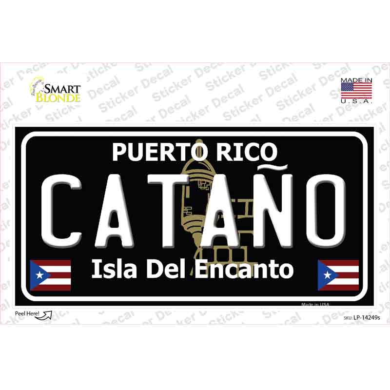 Catano Puerto Rico Black Novelty Sticker Decal