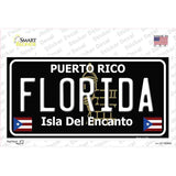 Florida Puerto Rico Black Novelty Sticker Decal