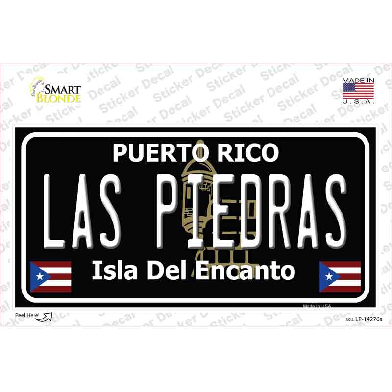 Las Piedras Puerto Rico Black Novelty Sticker Decal