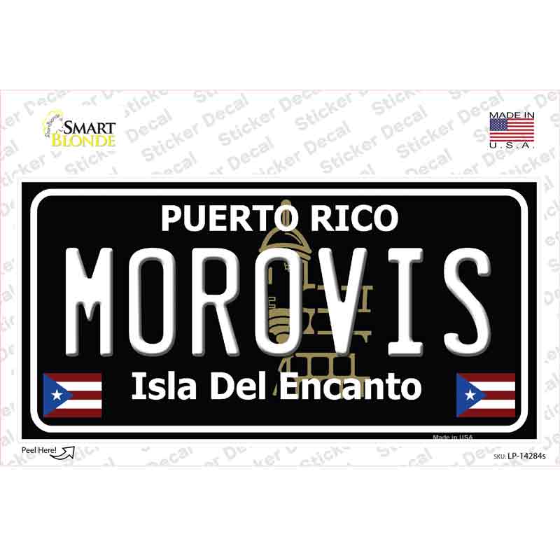 Morovis Puerto Rico Black Novelty Sticker Decal