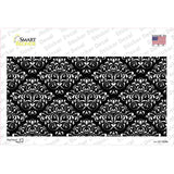 Black White Damask Novelty Sticker Decal