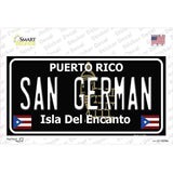 San German Puerto Rico Black Novelty Sticker Decal