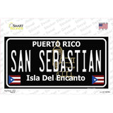 San Sebastian Puerto Rico Black Novelty Sticker Decal