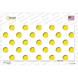 Yellow White Polka Dot Novelty Sticker Decal