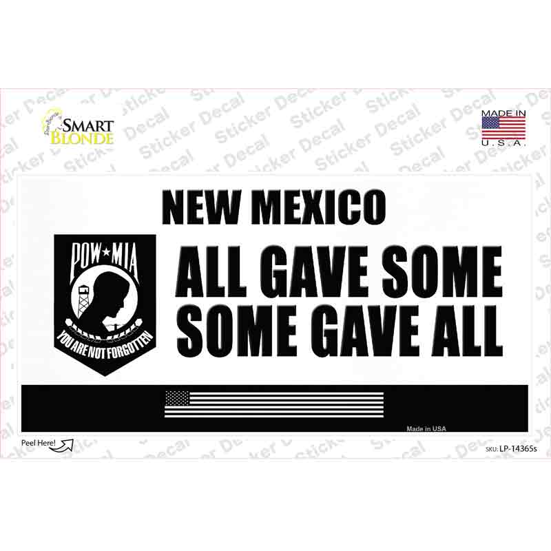 New Mexico POW MIA Some Gave All Novelty Sticker Decal