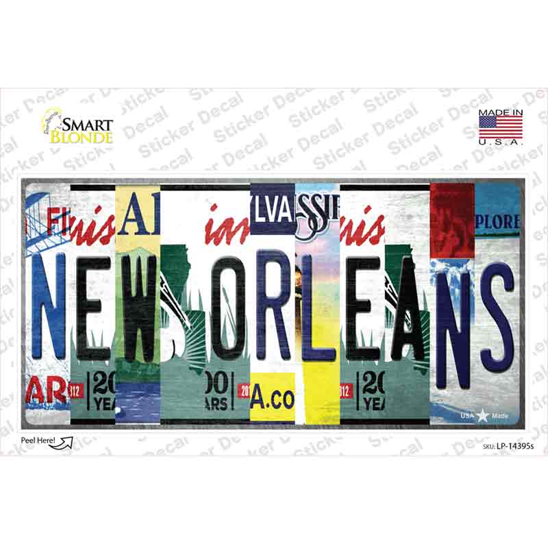New Orleans License Plate Art Novelty Sticker Decal