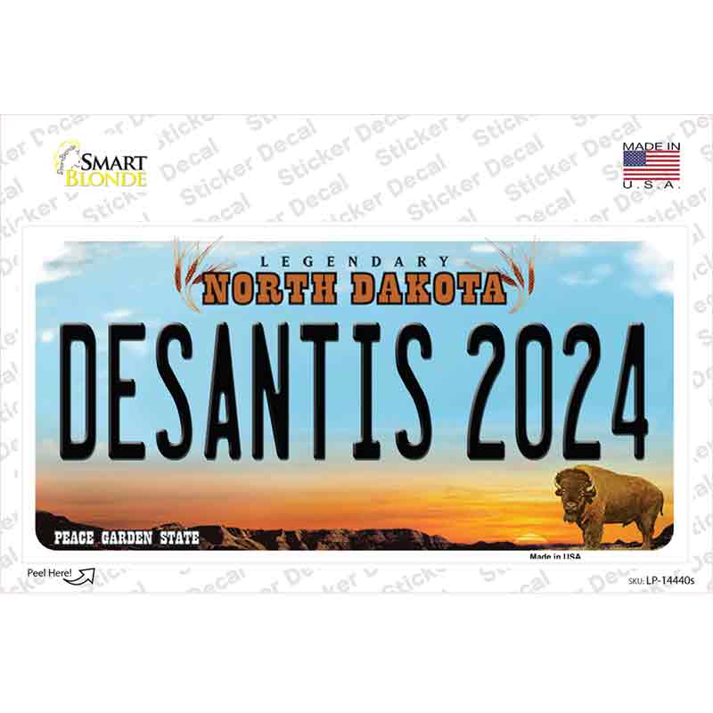Desantis 2024 North Dakota Novelty Sticker Decal