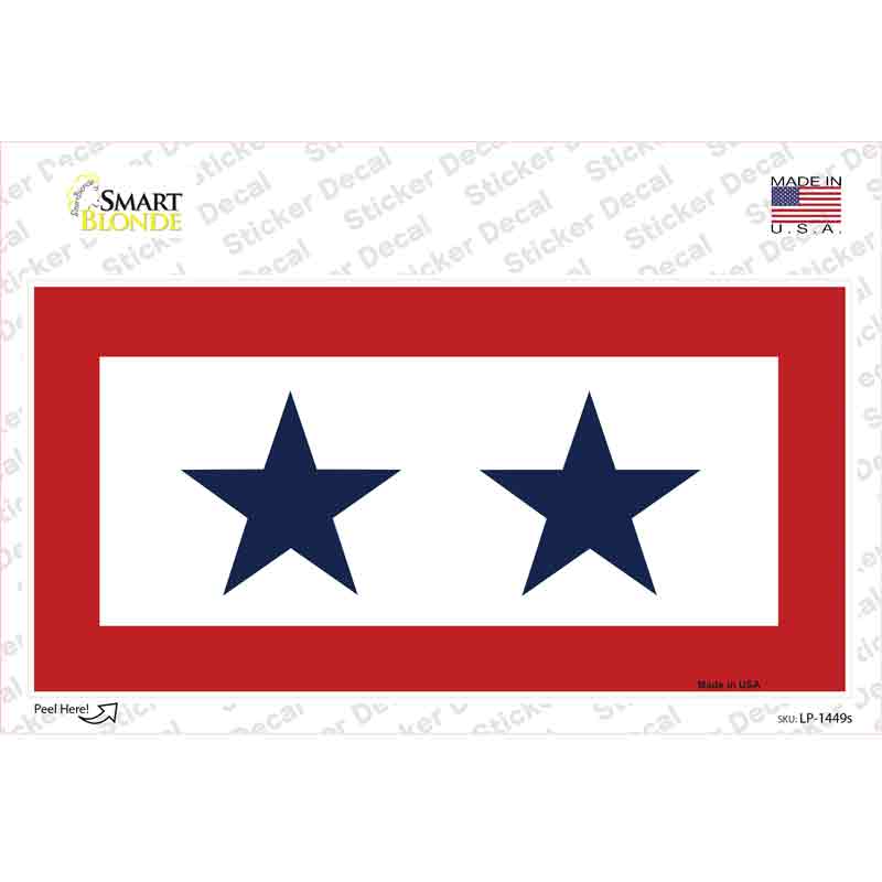 Blue Star Two Novelty Sticker Decal