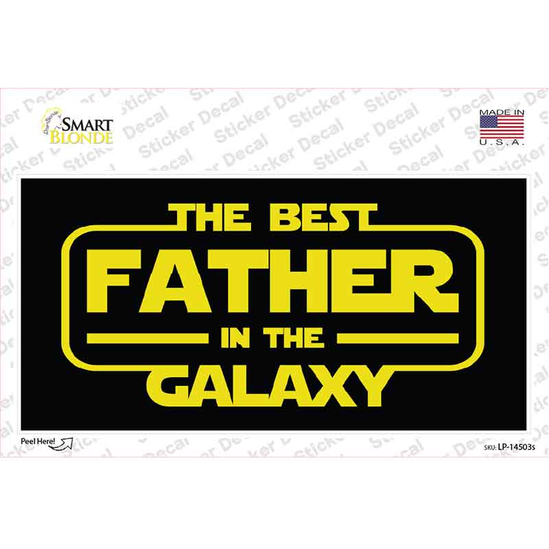Best Father in the Galaxy Novelty Sticker Decal LP-14503s