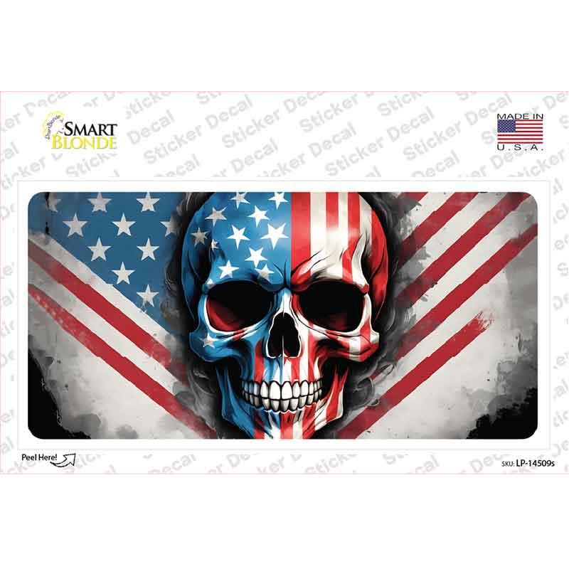 American Skull Novelty Sticker Decal LP-14509s