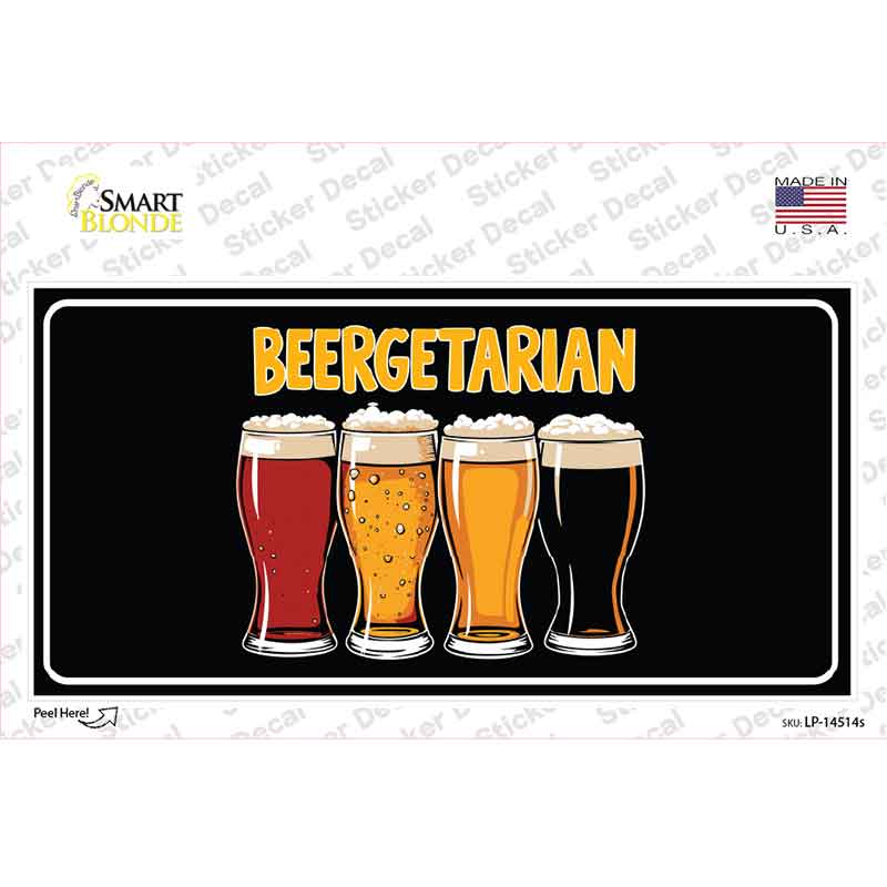 Beergetarian Novelty Sticker Decal LP-14514s