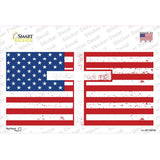 American Flag with Cross Novelty Sticker Decal LP-14518s