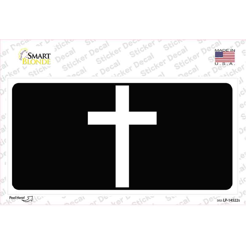 Cross Silhouette Novelty Sticker Decal LP-14522s