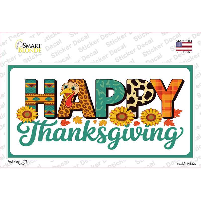 Happy Thanksgiving Novelty Sticker Decal LP-14532s