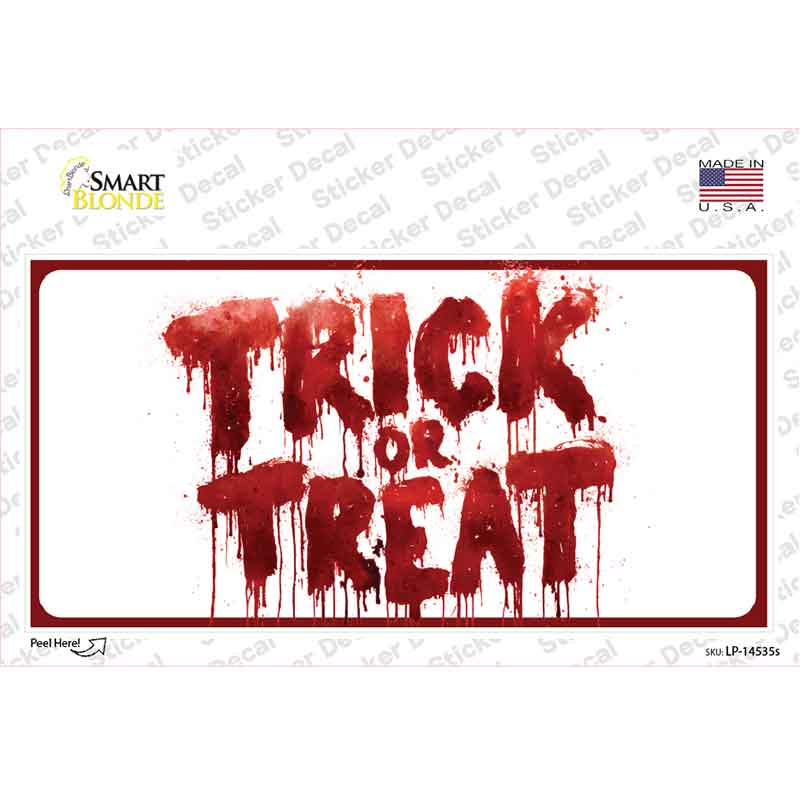 Trick or Treat Bloody Novelty Sticker Decal LP-14535s
