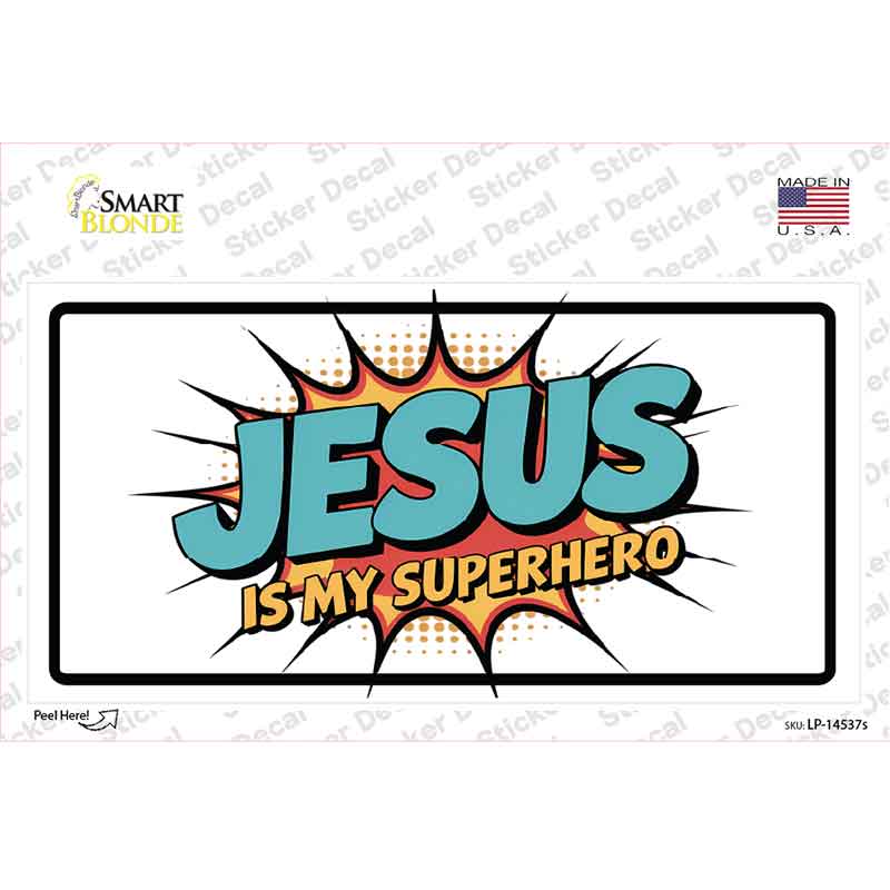 Jesus is My Superhero Novelty Sticker Decal LP-14537s