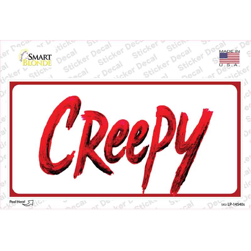 Creepy Novelty Sticker Decal LP-14540s