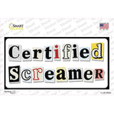 Certified Screamer Novelty Sticker Decal LP-14542s