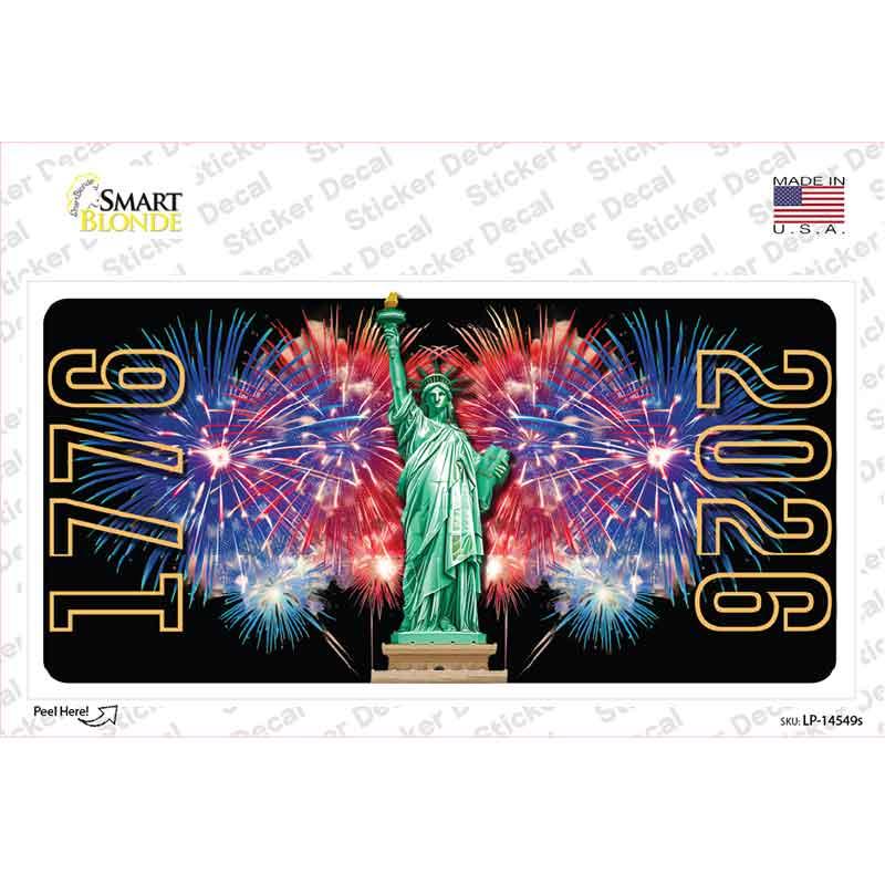 Lady Liberty Fireworks Novelty Sticker Decal LP-14549s