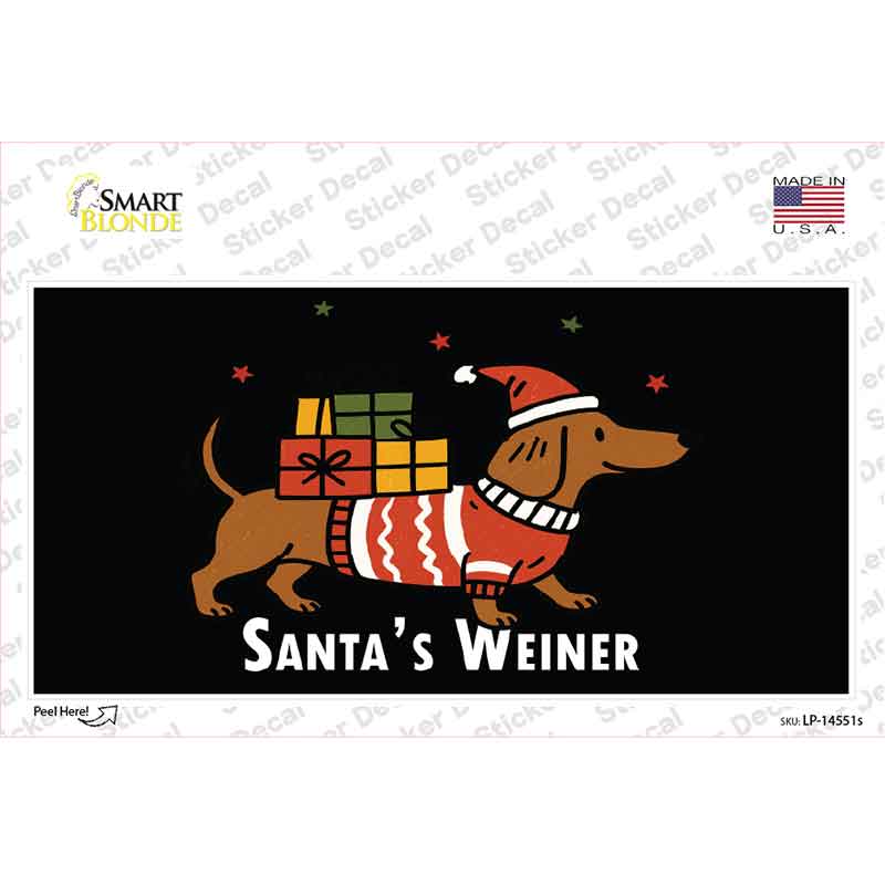 Santas Weiner Novelty Sticker Decal LP-14551s