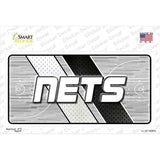 NETS logo decal with basketball court design on a white background