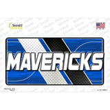 Mavericks logo decal with blue and black design on a white background