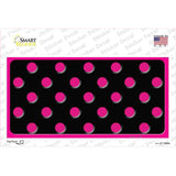 Pink Black Polka Dot Novelty Sticker Decal