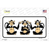See Hear Speak Monkey Novelty Sticker Decal