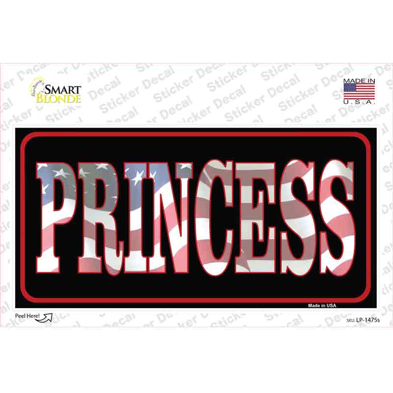 Princess Patriotic Novelty Sticker Decal