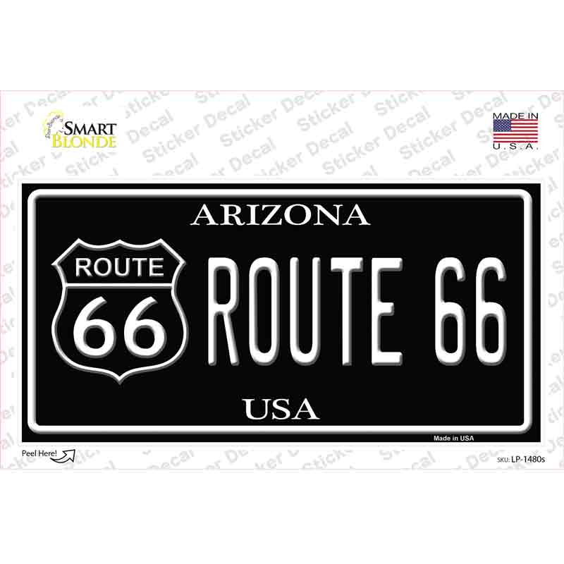 Route 66 Arizona Black Novelty Sticker Decal