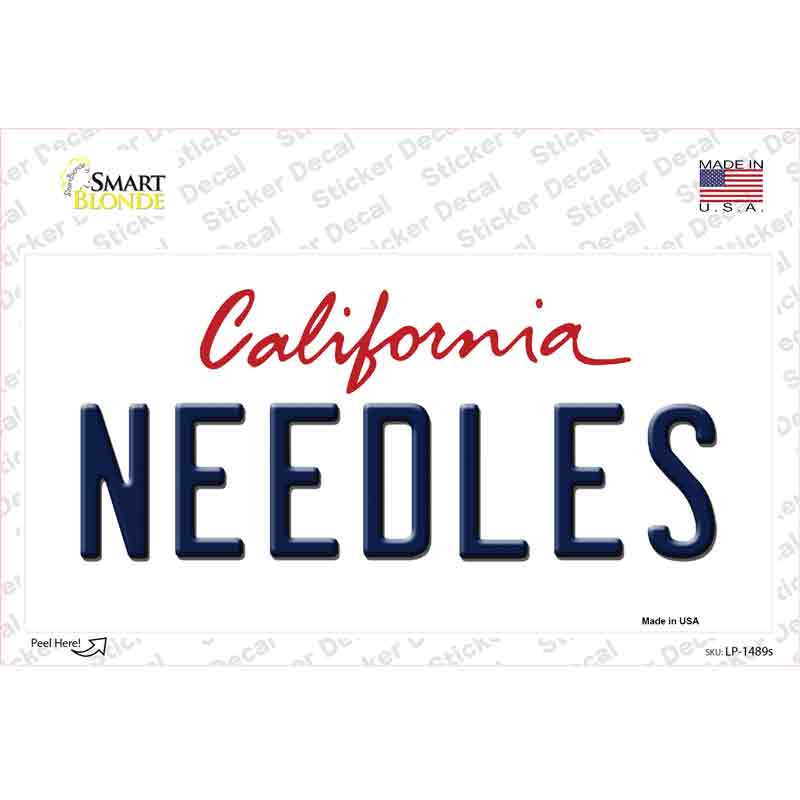 Needles California Novelty Sticker Decal