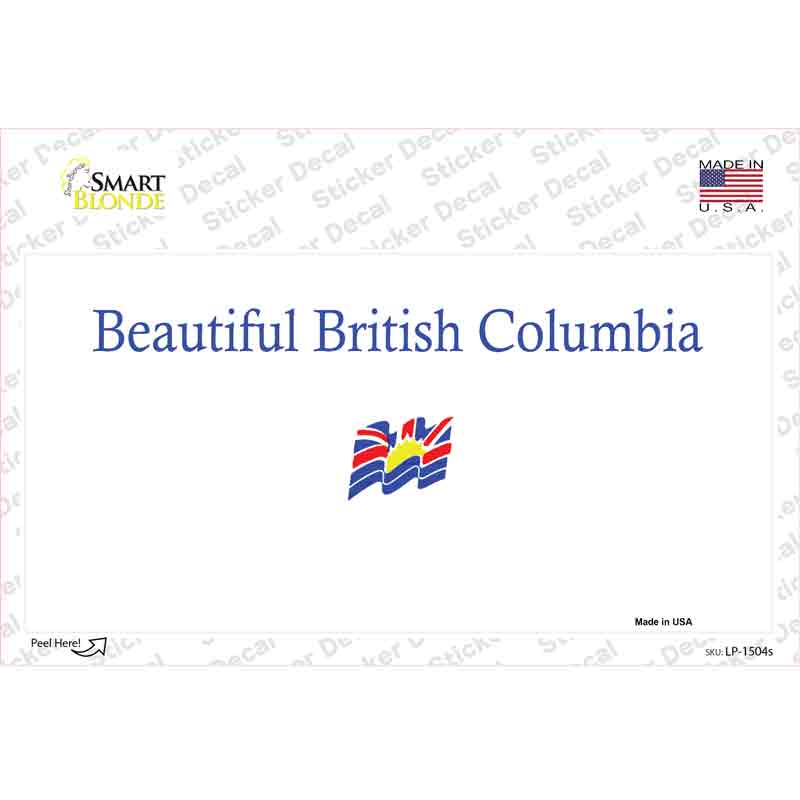 British Columbia Novelty Sticker Decal