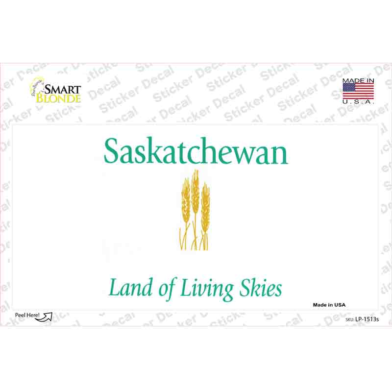 Saskatchewan Novelty Sticker Decal