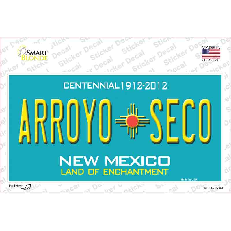 Arroyo Seco New Mexico Novelty Sticker Decal